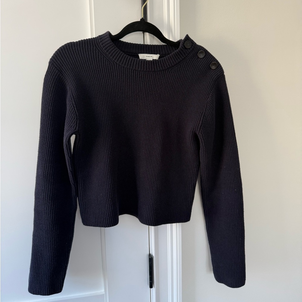 Beautiful Vince Button Shoulder Cotton Blend Sweater😍 - Picture 13 of 17